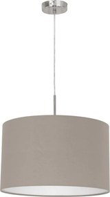 EGLO 31572 PASTERI Ernyős Függesztett Lámpa Nikkel, Taupe E27 IP20