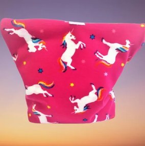 Textil uzsonnás tasak unikornis pink