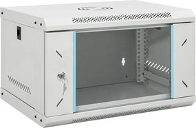 vidaXL 6U fali hálózati szekrény 19" IP20 53x40x30 cm