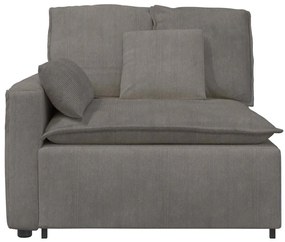 világosszürke moduláris kanapé karfás végmodul párnákkal 100 cm