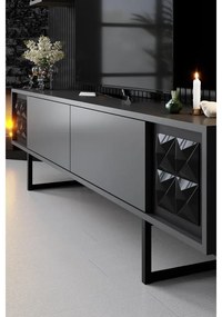 TV szekrény Black Line - Anthracite, Black
