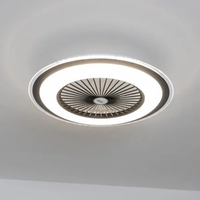 Brilagi - LED Dimmelhető lámpa ventilátorral RONDA LED/48W/230V fekete + távirányító