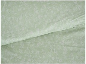 Renforcé pamut ágynemű GREEN FLOWERS zöld Ágyneműhuzat mérete: 70 x 90 cm | 140 x 200 cm