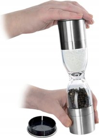 Só-bors daráló kétoldalas acél homokóra fűszerek őrléséhez