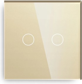 Érintőkapcsoló Fénykapcsoló Dupla 2K Üveg Kapcsoló