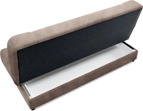 Ágyazható kanapé bézs színben, kordbársony kárpittal PIANO