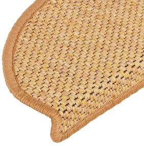 15 db szizálhatású szizálszínű öntapadó lépcsőszőnyeg 65x21x4cm