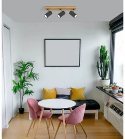 Globo 57911-3G - Spotlámpa ROBBY 3xGU10/35W/230V szürke/barna