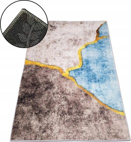 Nappali Szőnyeg 160x220CM Barna-kék Vintage Retro Csúszásgátló