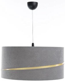 Csillár zsinóron SWING 1xE27/60W/230V szürke/arany