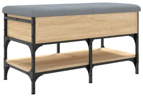 sonoma tölgy színű szerelt fa cipőtároló pad 82 x 42 x 45 cm