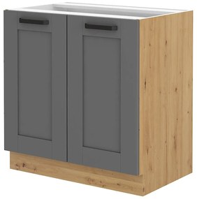 Alsó konyhaszekrény Lucid 80 D 2F BB (artisan tölgy + dustgrey). 1045580