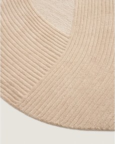 Krémszínű kézi szövésű gyapjú kerek szőnyeg ø 200 cm Domm – Kave Home