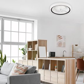 LED Mennyezeti lámpa ventilátorral GEMMA LED/37W/230V fehér + távirányító