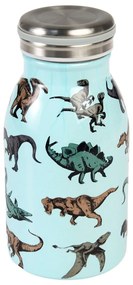 Világoskék rozsdamentes acél gyerek ivópalack 250 ml Prehistoric Land – Rex London