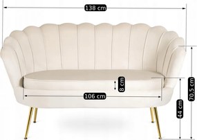 Sofa ZENDAYA Kremowa