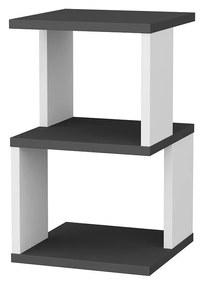 Éjjeliszekrény Carter - Anthracite, White