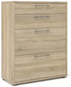 Natúr színű moduláris könyvespolc tölgyfa dekorral 89x113 cm Prima – Tvilum