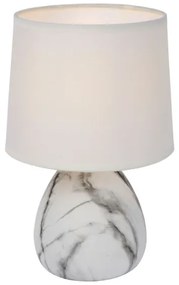 Lucide 47508/81/31 - Asztali lámpa MARMO 1xE14/40W/230V fehér