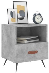 2 db betonszürke szerelt fa éjjeliszekrény 40 x 35 x 47,5 cm