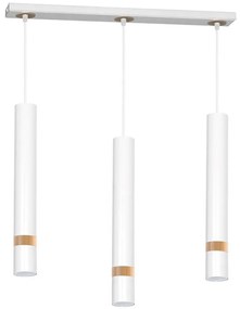 Csillár zsinóron JOKER WHITE WOOD 3xGU10/8W/230V