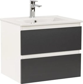 Vario Forte 60 alsó szekrény mosdóval fehér-antracit