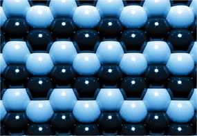 Fotótapéta Geometrikus Hatszög Absztrakt Kék 208x146 +ragasztó