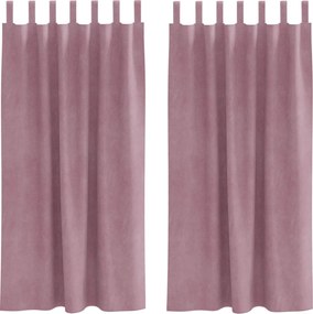 vidaXL Sötétítő függönyök 2 pcs Sötét rózsaszín 140 x 175 cm Bársony