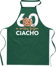 Konyhai Kötény zöld Születésnap 60 éves férfi torta ajándék FA_468_z