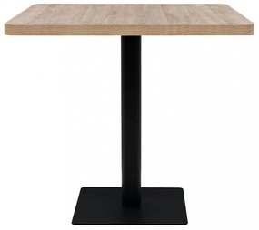 tölgyfa színű MDF/acél bisztró asztal 80 x 80 x 75 cm