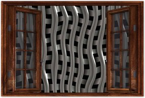 Poszterek 60x40 Ezüst hullámok