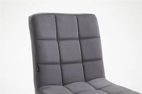 HR7009CROSS Grafit modern velúr szék arany lábbal