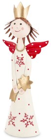 Dekor figura Angyal többszínű fém 34x12.5x6cm