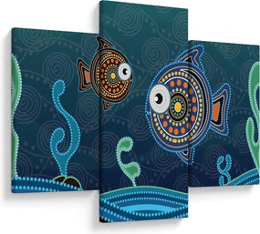 Kép - festett hal (90x60 cm)