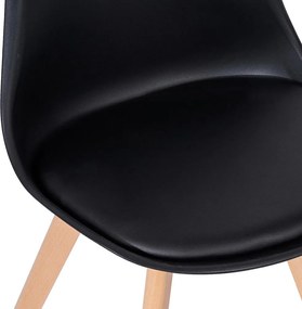 AVENBERG SKANDI 4db Étkezőszék - szett, fekete