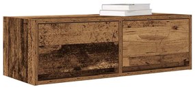 2 db antik fa szerelt fa fali TV-szekrény 80x31x25,5 cm