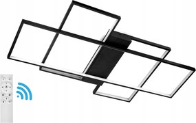 Plafon lámpa csillár Led mennyezeti Ring 123W 9840lm Állítható távirányítóval Fekete