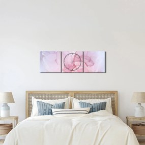 Kép - Rózsaszín foltok (órával) (90x30 cm)