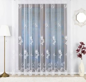 Jacquard Függöny Nappaliba Nagy Virágok 500x200