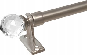 Mini Függönykarnis kristályokkal Globe 60 cm Szétnyitható 80 cm-ig ezüst Szatén