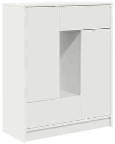 fehér komód fiókokkal és ajtókkal 73x31x90 cm