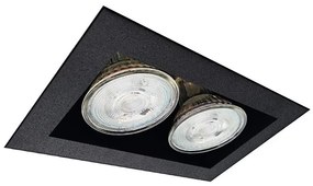 Brosline 3034 - Beépíthető álmennyezeti lámpa CAGE 2xGU10/10W/230V fekete
