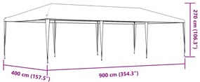 kék rendezvénysátor 4 x 9 m