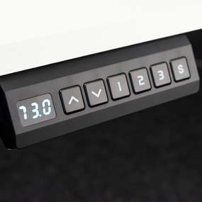 Elektromosan állítható magasságú íróasztal ülő-/állómunkához 120x60 cm fehér Levano Control+