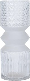 Henger alakú üveg váza, 30 cm