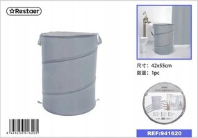 Oxford strapabíró szennyestartó kosár 42x55 cm, szürke