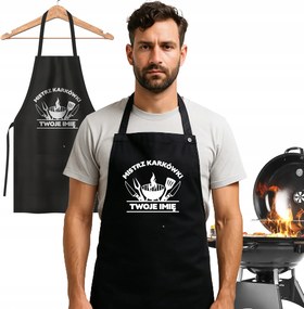 Személyre Szabott Konyhai Kötény Nyomtatott Nyakmester És Saját Névvel