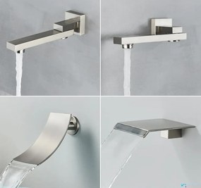 Zuhanypanel EYN PT04042 falba süllyesztett kivitelben, LED-világítással, többféle színváltozatban, például krómban és matt — 40 cm — Mozgatható