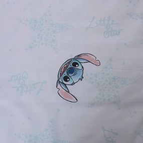 Fehér pamut gyerek ágyneműhuzat babaágyhoz 100x135 cm Lilo and Stitch "White Star" – Jerry Fabrics