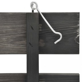festett tömör fenyőfa tripla kerekeskuka-tároló 210x75x121 cm